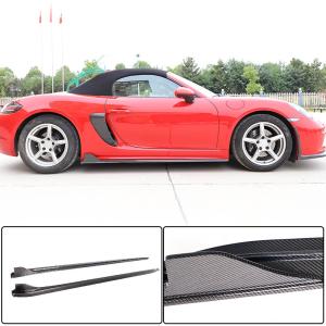 Porsche 718 (982) Boxster Cayman 2016-2019 Side Skirts Carbon Fiber