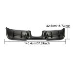 Porsche 718 (982) Boxster Cayman 2016-2019 Rear Bumper Diffuser Matte Carbon Fiber