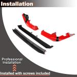 ABS Front Lip Spoiler for Honda Civic Sedan &Hatchback 2022-2024 Rallye Red | Lower Chin Bumper Spoiler Splitter Protection Air Dam Body Kit