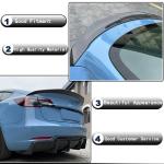 Tesla Model Y Sport Utility 4-Door 2019-2023 Rear Trunk Spoiler Dry Carbon Fiber