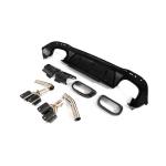 Mercedes Benz GLE Class W167 C167 GLE63 AMG 2021-2023 Rear Bumper Diffuser Carbon Fiber(With Exhaust Tips Tailpipe)