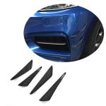 Universal BWW Audi Benz Sedan Coupe Convertible Front Bumper Fins Air Vent Carbon Fiber