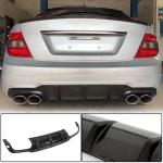 Mercedes Benz W204 C204 C300 Sport C63 AMG Facelift 2012-2014 Rear Bumper Diffuser Carbon Fiber