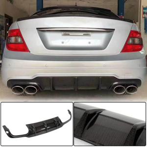 Mercedes Benz W204 C204 C300 Sport C63 AMG Facelift 2012-2014 Rear Bumper Diffuser Carbon Fiber