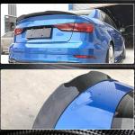 Audi A3 Sline S3 RS3 8V 8V.5 Sedan 2014-2020 Carbon Fiber Rear Trunk Spoiler