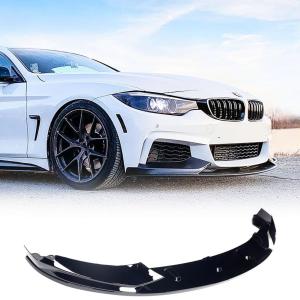 Gloss Black Front Bumper Lip Compatible with BMW 4 Series F32 F33 F36 M Sport 2Door 4Door 2014-2019 420i 428i 435i 440i Chin Spoiler Splitter Protector Factory Outlet