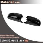 Gloss Black Rear Mirror Caps Fits for Dodge Charger 4-Door 2015-2022 Add-on ABS Side Mirror Cover, Easy Direct Installation Scratch Protection, Exterior Styling Outdoor Use