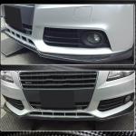 Audi A4 B8 Base Sedan Pre-facelift 2009-2012 Front Bumper Lip Carbon Fiber