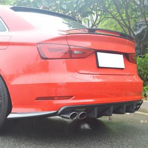 Audi S3 A3 Sline 8V Sedan Pre-facelift 2014-2016 Rear Bumper Diffuser Carbon Fiber