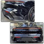 Carbon Fiber Rear Diffuser Compatible with Porsche Taycan Turbo S Sedan 4-Door 2019-2024 Auto Rear Lower Bumper Lip Spoiler Body Kit 3pcs