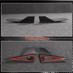 Tesla Model S Plaid 2021-2023 Rear Bumper Splitters Carbon Fiber