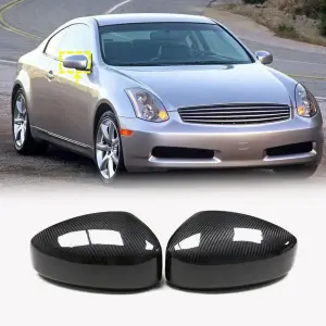 Infiniti G35 2004-2006 Mirror Covers Add-on Dry Carbon Fiber