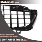 W177 Front Grille Compatible with Mercedes-Benz A Class W177 A200 A220 A250 2019-2020 ABS Auto Bumper Kidney Grill Cover Body Kit Gloss Black