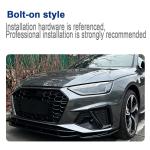 A4 Front Bumper Lip 1pc/Set for 2020-2024 Audi A4 B9.5 S-Line Sedan 4-Door | Integrated Lower Chin Spoiler Splitter Compatible with 2020-2024 Audi A4 B9.5 S-Line Sedan No Modification Body Kit