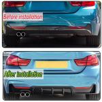 Gloss Black ABS Rear Diffuser for BMW F32 F33 F36 M Sport 2014-2020 | 420i 428i 435i 440i Lower Bumper Lip Spoiler Body Kit Factory Outlet