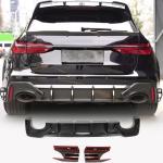 Audi RS6 C8 Avant 2019-2023 Rear Bumper Diffuser Dry Carbon Fiber