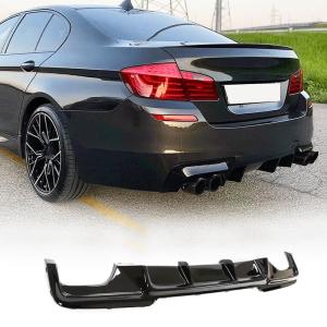 Matte Black Rear Diffuser for BMW 5 Series F10 2012-2016 520i 523i 528i 530i 535i 550i M Sport Sedan Fiberglass Rear Lower Bumper Lip Diffuser Spoiler Body Kit