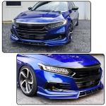 Front Bumper Lip Splitter for Honda Accord 2021-2022 Night Pearl Blue | Lower Chin Lip Front Bumper Spoiler Splitter Protector 3pcs