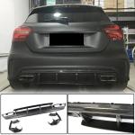 Mercedes Benz A Class W176 Sport A45 AMG 2013-2018 Rear Bumper Diffuser Carbon Fiber