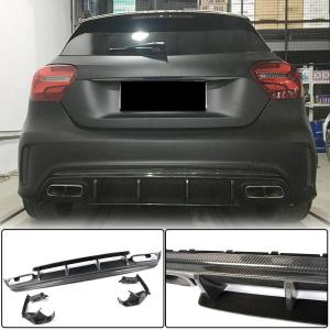 Mercedes Benz A Class W176 Sport A45 AMG 2013-2018 Rear Bumper Diffuser Carbon Fiber
