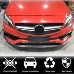 Mercedes Benz A Class W176 Sport A45 Facelift 2016-2018 Front Bumper Lip Carbon Fiber