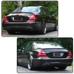 Matte Black Rear Diffuser Fits for Mercedes-Benz E-Class W211 E55 AMG Sedan 2002-2006 Fiberglass Rear Lower Bumper Lip Spoiler Body Kit Factory Outlet
