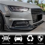 Audi S4 A4 Sline B9 Sedan 2017-2020 Front Bumper Lip Carbon Fiber