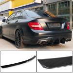 Mercedes-Benz C-Class W204 Sedan Carbon Fiber Rear Trunk Spoiler & Wing Lip 2007–2014