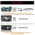 Mercedes Benz A Class W176 Sport A45 AMG 2013-2018 Rear Bumper Diffuser Carbon Fiber