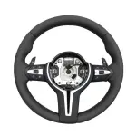 BMW Universal F8x M2 M3 M4 M5 M6 F10 F20 F22 F30 F32 F36 F06 F07 E70 Leather Car Steering Wheel Full Set(Paddles+Buttons+Trim Cover+Flat Bottom)