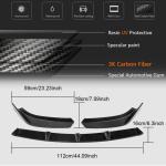 Audi S3 A3 Sline 8V.5 Sedan 2017-2020 Front Bumper Lip Carbon Fiber
