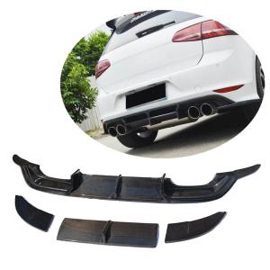 Volkswagen VW Golf 7 MK7 R-line 2014-2016 Rear Bumper Diffuser Carbon Fiber