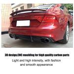 Carbon Fiber Rear Bumper Diffuser Dual Exhaust Lip for Audi 2011-2014