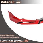 ABS Front Lip Spoiler for Honda Civic Sedan &Hatchback 2022-2024 Rallye Red | Lower Chin Bumper Spoiler Splitter Protection Air Dam Body Kit
