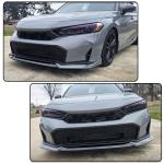 Sonic Gray Front Bumper Lip for Honda Civic Sedan 2025 2026 ABS | Front Bumper Air Dam Chin Splitter Body Kit