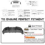 Carbon Fiber Rear Diffuser for Tesla Model Y 2019-2024 Sport Utility 4-Door Auto Rear Lower Bumper Lip Spoiler Body Kit