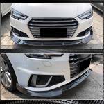Audi S4 A4 B9 Sline Sedan 2019 Front Bumper Lip Carbon Fiber