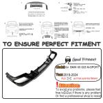 G05 Carbon Fiber Rear Diffuser for BMW X5 G05 M Sport 2019-2024 | Rear Bumper Lip Apron Lower Diffuser Splitters Canard Protector