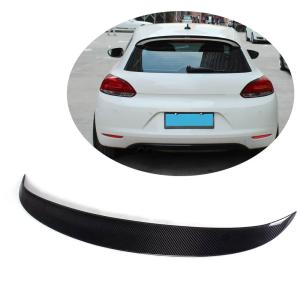 Volkswagen VW Scirocco Base Hatchback Non-R 2008-2014 Rear Roof Spoiler Carbon Fiber