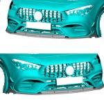 Mercedes Benz CLA45 AMG Sedan 4-Door 2020+ Front Bumper Lip Carbon Fiber