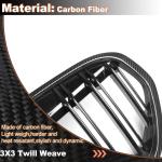 Carbon fiber Front Kidney Grille Racing Grill Compatible with BMW X1 F48 F49 2016-2019 xDrive28i&sDrive28i Front Hood Grille Cover Trim Black