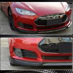Tesla Model S 60 60D 85 85D P85D Sedan 2012-2015 Front Bumper Lip Carbon Fiber