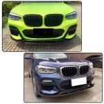 Carbon Fiber Front Lip Compatible with BMW X4 G02 M40i Sport Utility 4-Door 2019-2022 Front Bumper Lip Chin Spoiler Splitters Protector Body Kits Factory Outlet Air Dam