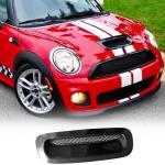 Real Carbon Fiber Front Hood Scoop Vents Compatible with BMW Mini Cooper S F56 2006-2013 Engine Hood Air Intake Vent Trim Acessories