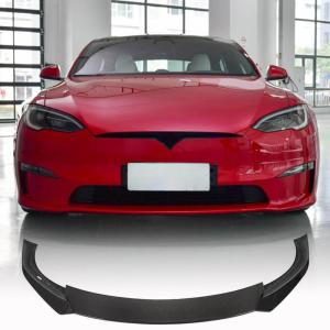 Tesla Model S 2021-2023 Front Bumper Lip Carbon Fiber