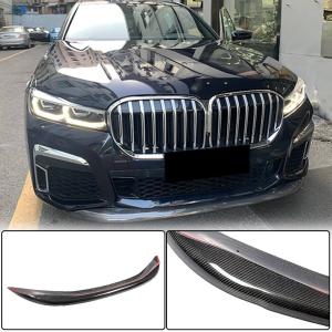 BMW 7 Series G11 745e 750i M Sport M760Li LCI 2019-2022 Front Bumper Lip Carbon Fiber