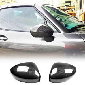 Dry Carbon Fiber Mirror Caps Compatible with Mazda MX-5 Miata MX5 2016-2024 Add on Style Side Rearview Mirror Cover Caps Exterior Shell Factory Outlet