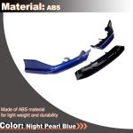 Front Bumper Lip Splitter for Honda Accord 2021-2022 Still Night Pearl Blue | Front Lip Splitter Air Dam Bumper Protection Spoiler Splitter 3PCS
