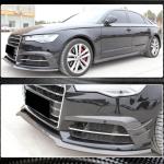 Audi S6 A6 Sline C7.5 Sedan Facelift 2016-2019 Front Bumper Lip Carbon Fiber
