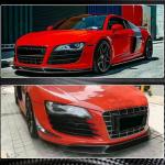 Audi R8 V8 V10 GT Pre-facelift 2008-2015 Front Bumper Lip Carbon Fiber